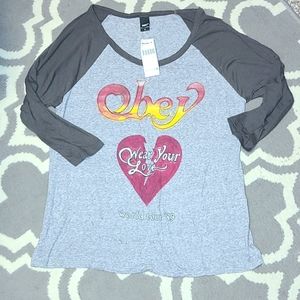 Obey Baseball Style Top